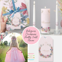 Religious Occassion Pretty Field Flower Frame