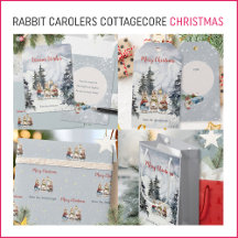 Rabbit Carolers Cottagecore
