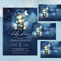 COLLECTION - Cute little dinosaur in starry night