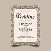 Modern Sage Green & Rose Geometric Wedding Suite