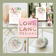 "Aloha Baby" Tropical Baby Shower Collection