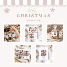 Photo Glitter Leopard Bow Holly Jolly