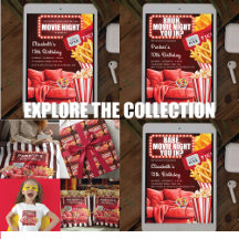 Red Sofa Movie Night Birthday