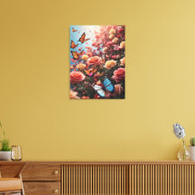 Roses and butterflies 