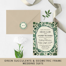 Green Succulents in Natural - Wedding & Party