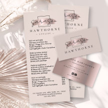 Chic Brush Stroke Faux Rose Gold Business Ideas