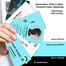 Electric Blue Fitness Business Cards & Marketing