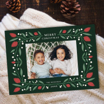 Classic Elegant Florals Christmas   Green