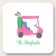 Chic Pink Golf Cart 