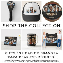 Papa Bear Father Year Established 3 Photo Gifts