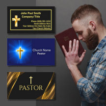 Gold Cross Church Business Cards