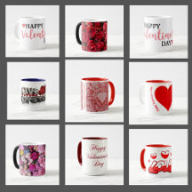 Happy Valentine's Day Gift Coffee Mugs for Her.