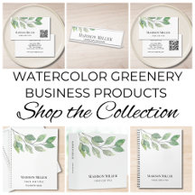 Watercolor Greenery Business Collection