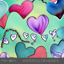 Watercolor Hearts