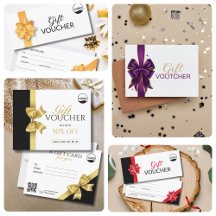 VOUCHERS WITH BOWS AND RIBBONS
