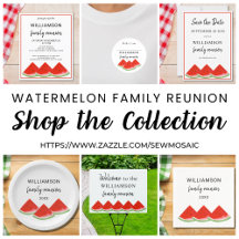 Watercolor Watermelon Family Reunion