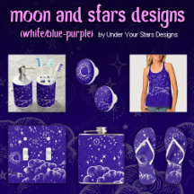 "Moon and Stars" (White/Blue/Purple)