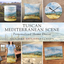 Tuscan Mediterranean Scene Personalized Home Decor