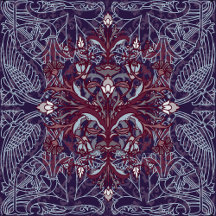 Victorian Filigree Purple Floral Bed & Bath 