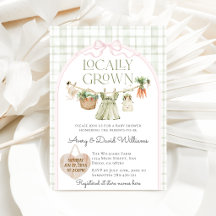 Locally Grown Farmers Market Girl Baby Shower