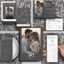 Minimalist Caligraphy Photo wedding Fall & Winter