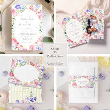 Vintage Elegant Floral Regency Era Wedding Suite