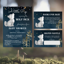 Wolf themed baby shower starry night 