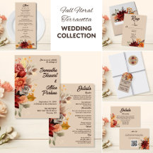  Light Terracotta Fall Floral Wedding Suite