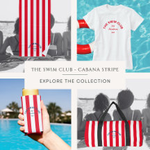 The Swim Club Red Cabana Stripe