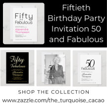 Fiftieth Birthday Party Invitation 50 and Fabulous