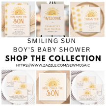 Smiling Sun Boys Baby Shower Collection