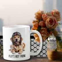 Funny Golden Retriever Dog Pilot Dog Gifts 