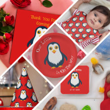 Penguin Cartoon Baby Shower & Birthday Supplies