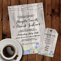 Wood Blue Floral Wedding 