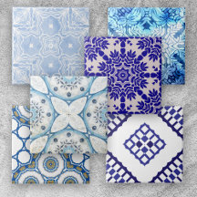 Blue and White Decorative Ceramic Tiles