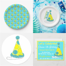 Polka Dot Party Hat Birthday Party Collection