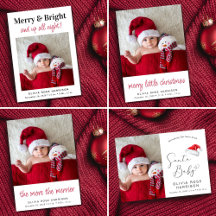Christmas Photo Birth Announcements