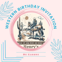 Western Birthday Invitation