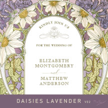 Marguerite Daisies Lavender v02 - Art Nouveau