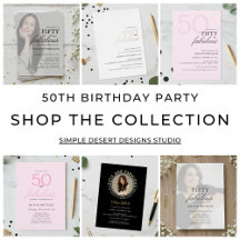 50 and Fabulous Fiftieth Birthday Party Invitation