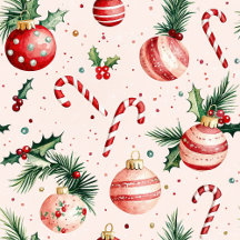 Cute Pink Red Vintage Christmas
