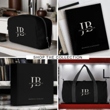 Classic Monogram and Name   Black and White