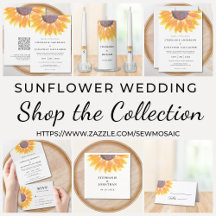 Watercolor Sunflower Wedding Suite