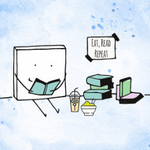 Eat, Read, Repeat Book Lover
