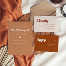 Stylish retro wedding suite