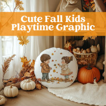 Cute Fall Kids Playtime Graphic