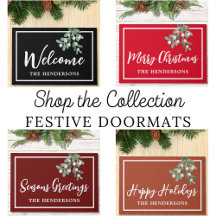 Christmas Mistletoe Doormat Collection