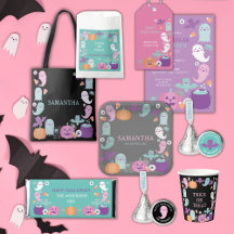 Spooktacular halloween pastel colors ghosts