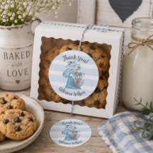 Blue Floral Home Bakery Branding