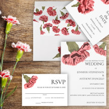 Pink Carnations Modern Wedding Collection